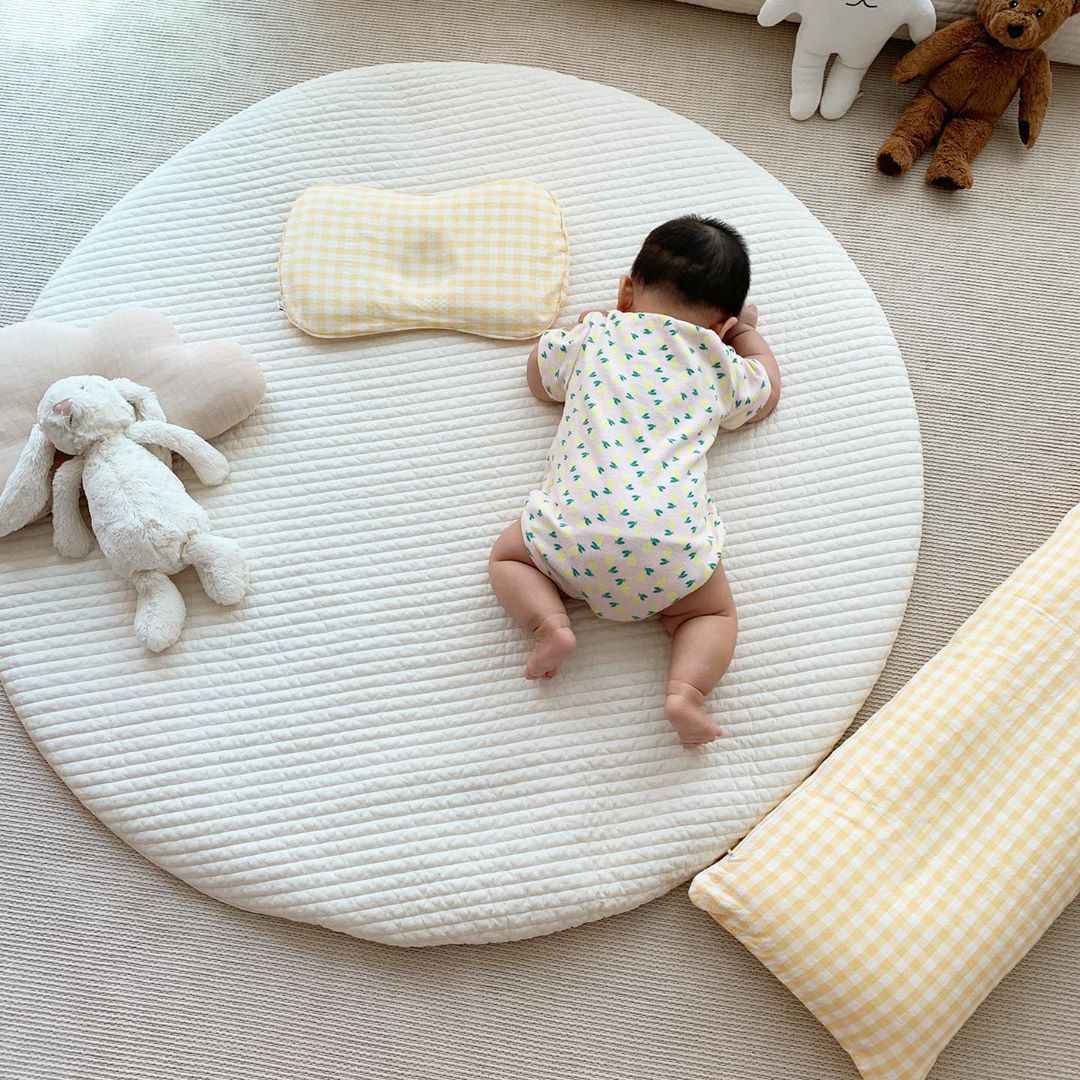 Thick Embroidered Play Mat Cushion for Kids Room