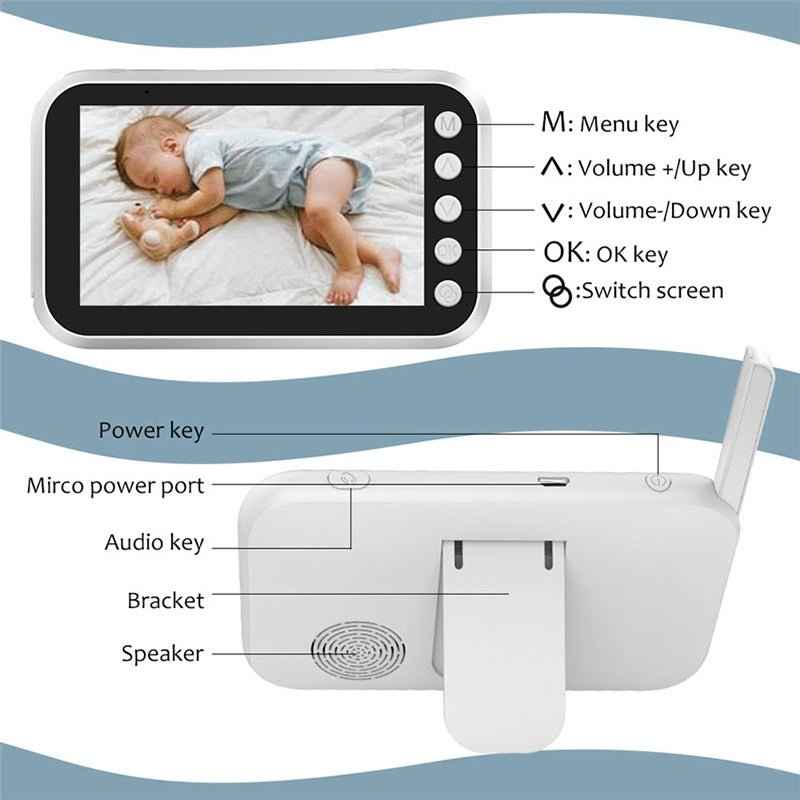 4.3 Inch Baby Monitor with Night Vision & Two-Way Audio