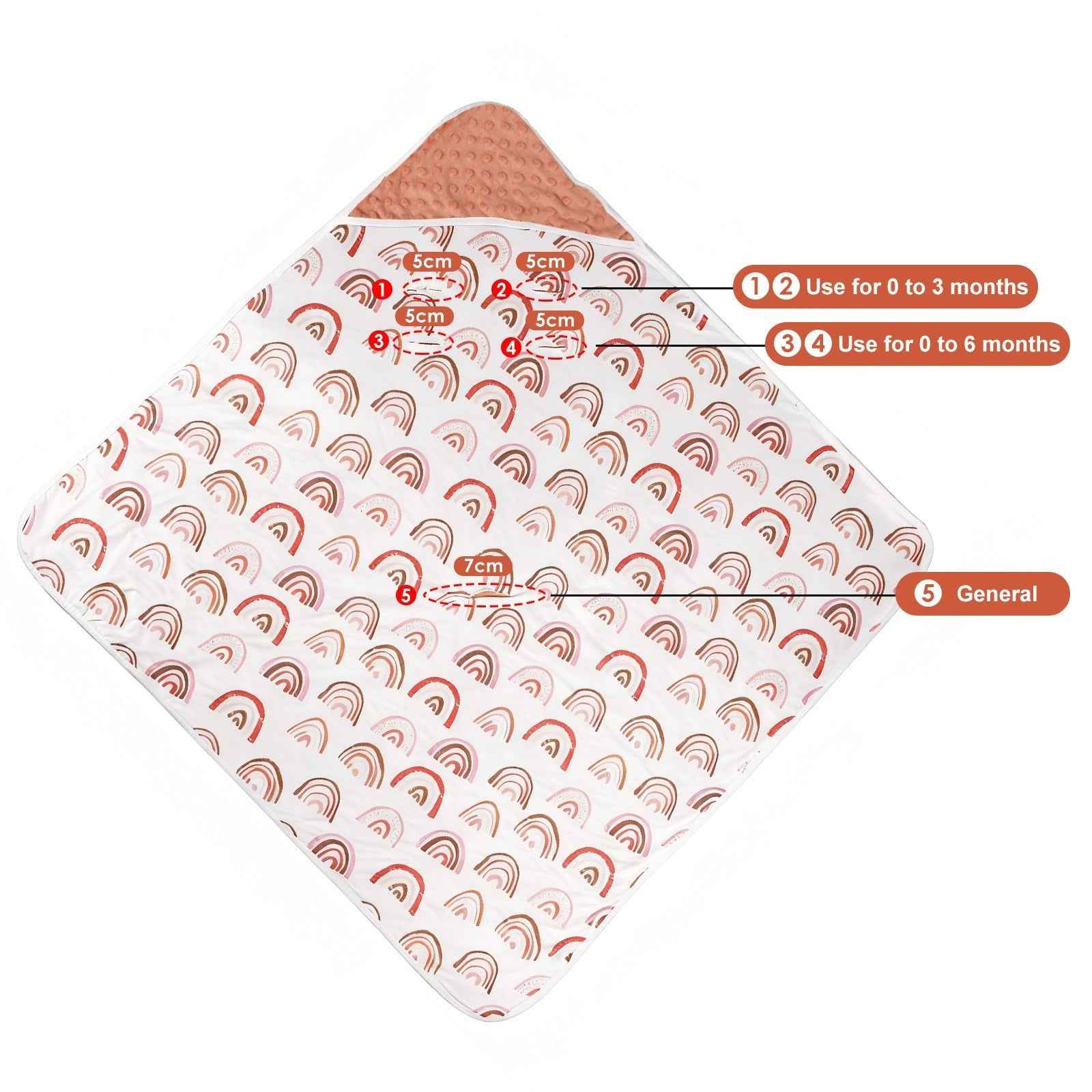 Hooded Flannel Swaddle Blanket for Newborns