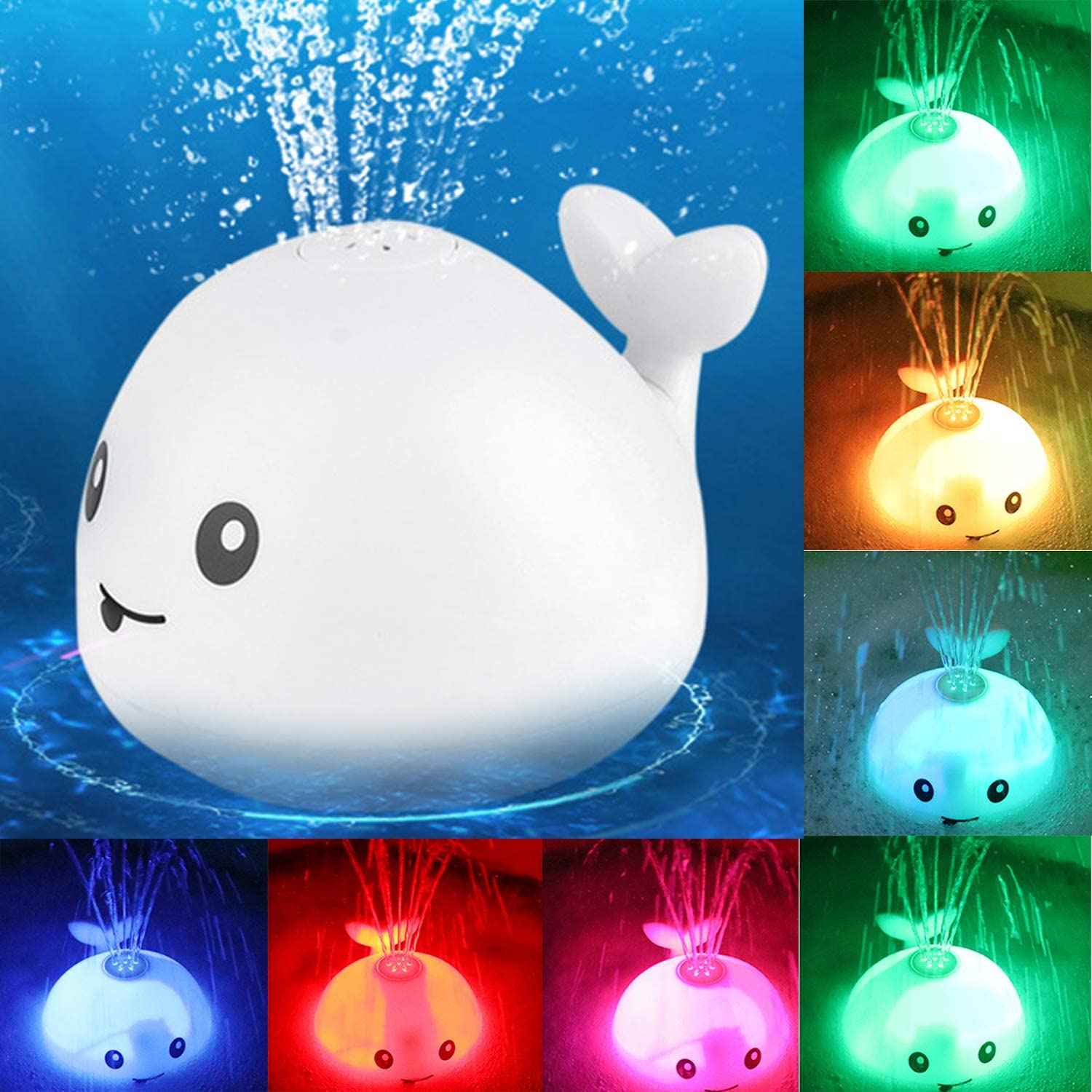 Whale Spray Bath Toy with LED Light & Music