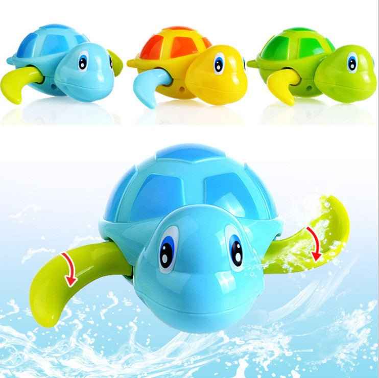 Wind-Up Tortoise Bath Toy for Babies