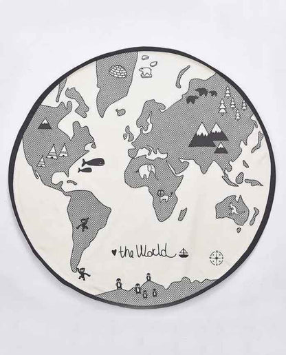 World Map Round Crawling Play Mat