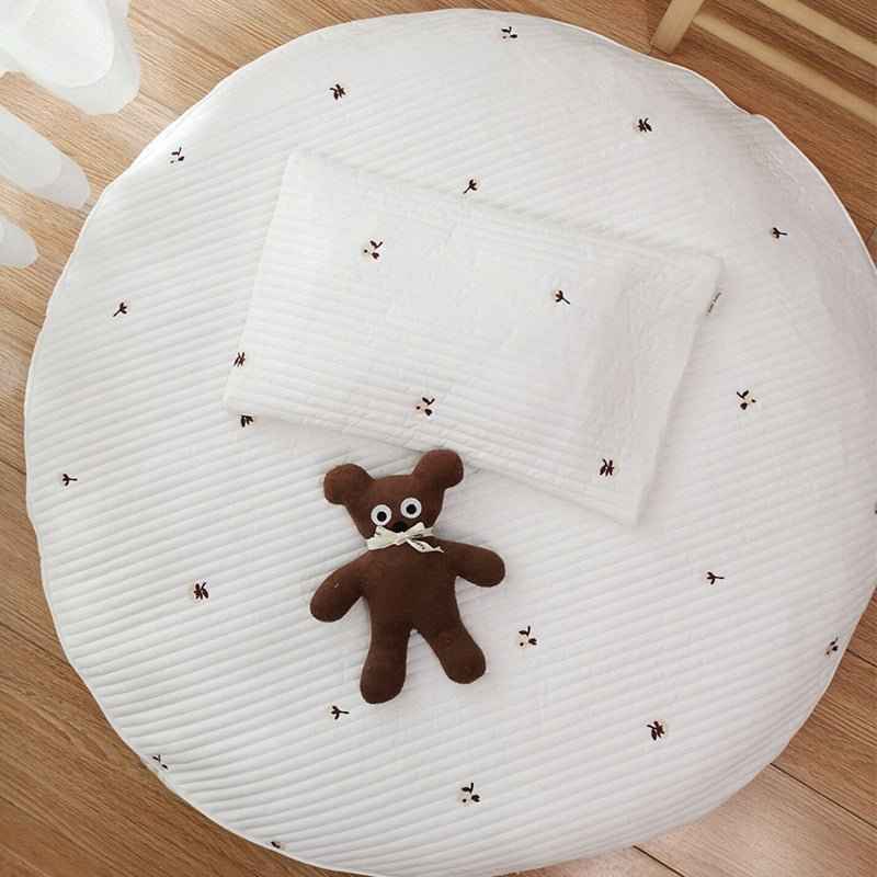 Thick Embroidered Play Mat Cushion for Kids Room