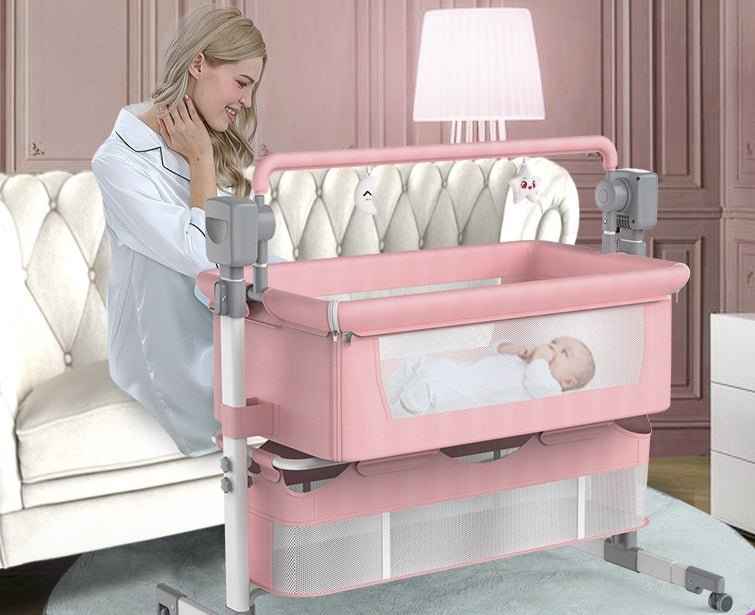 Foldable Bedside Bassinet Bed for Newborns