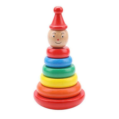 Wooden Rainbow Stacking Tower Toy