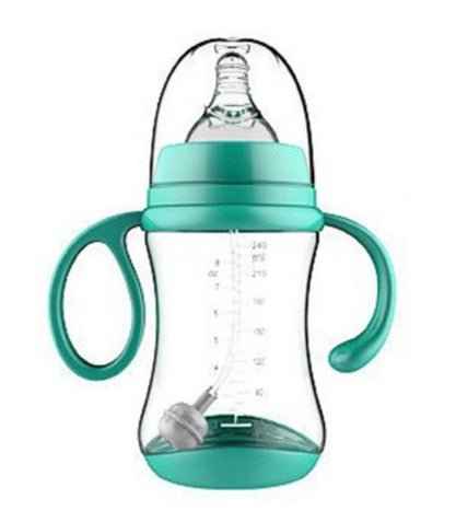 Wide-Neck Baby Bottle with Handles