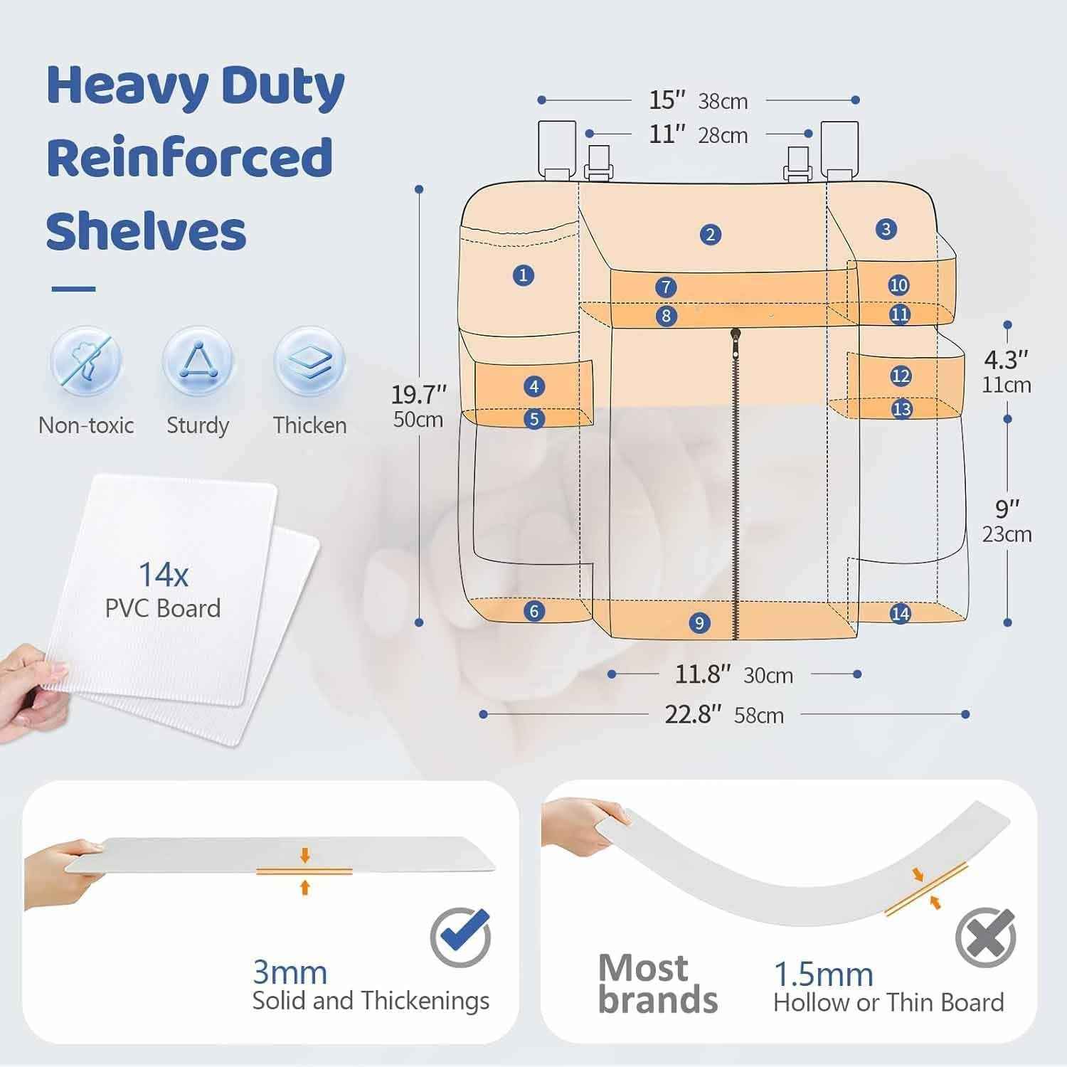 Hanging Nursery Storage Rack for Diapers