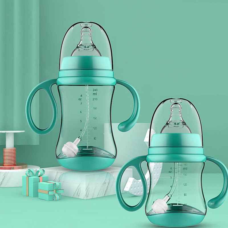 Wide-Neck Baby Bottle with Handles