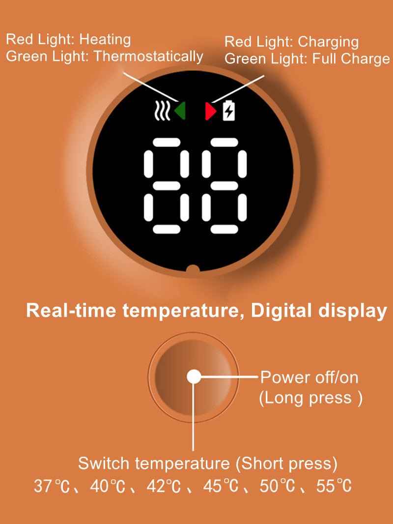 Rechargeable Wireless Bottle Warmer Insulation Sleeve