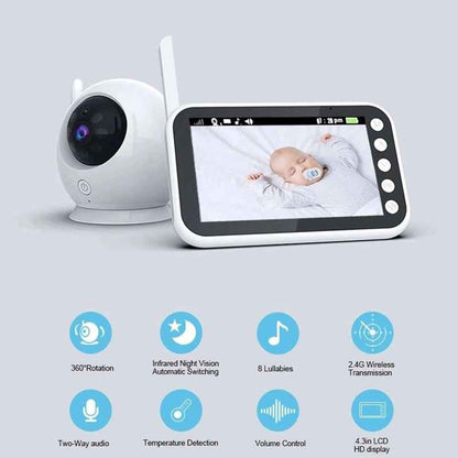 4.3 Inch Baby Monitor with Night Vision &amp; Two-Way Audio