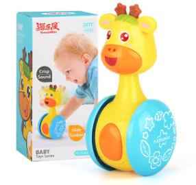 Giraffe Roly-Poly Rattle Toy for Babies