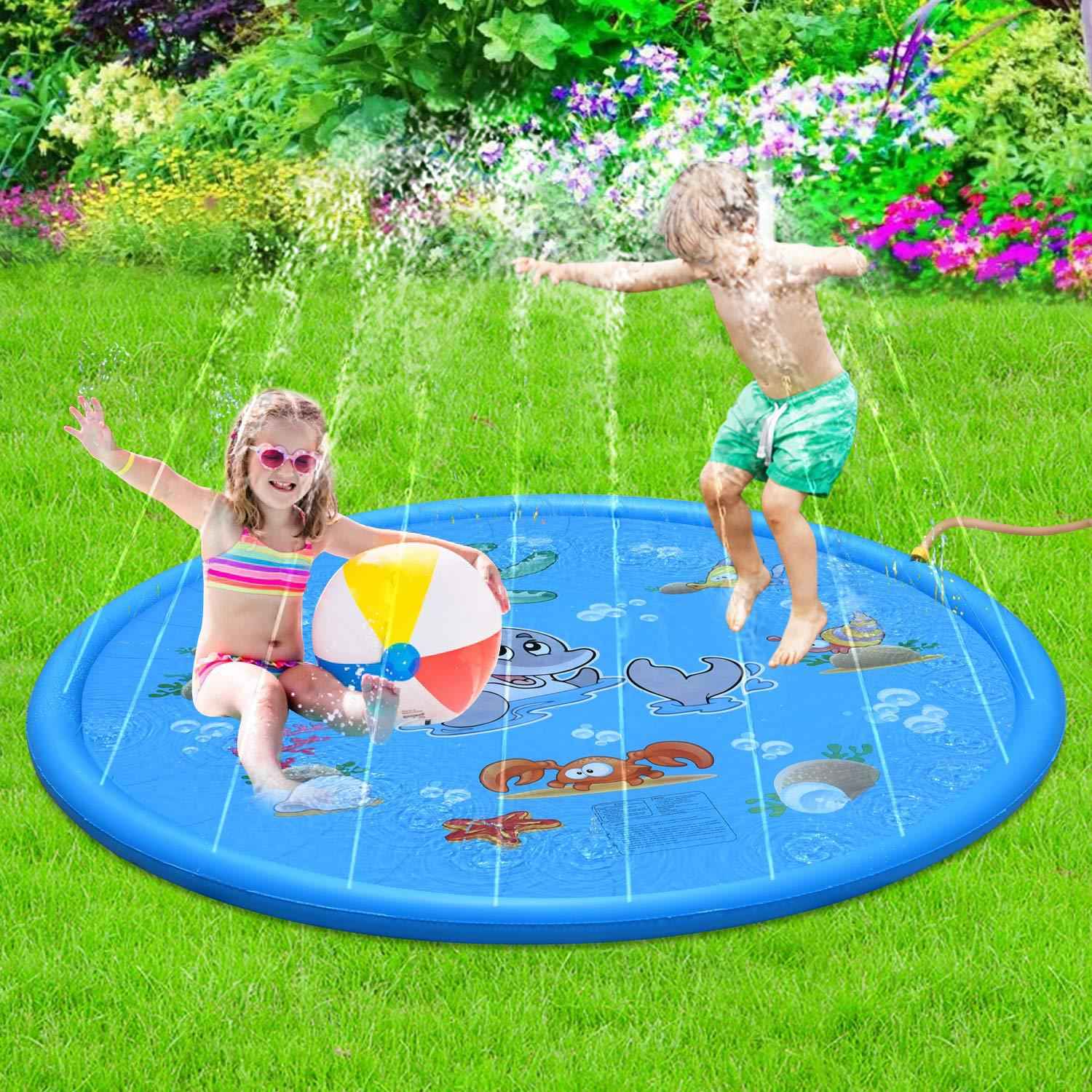 Water Spray Splash Pad Play Mat for Kids