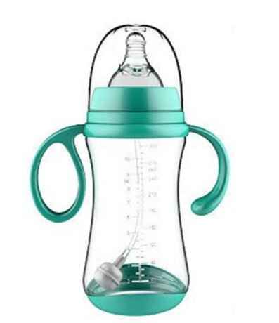 Wide-Neck Baby Bottle with Handles