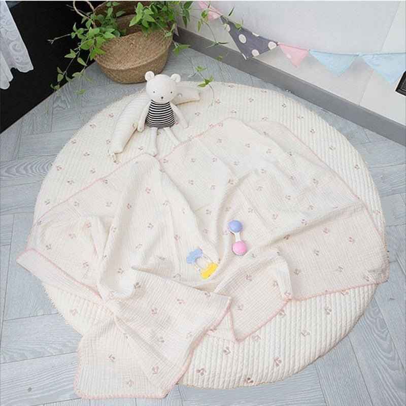 Thick Embroidered Play Mat Cushion for Kids Room