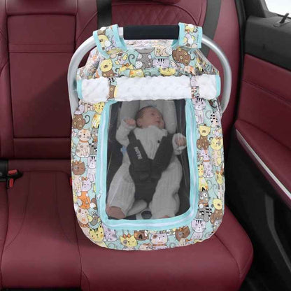 Baby Car Seat Canopy Cover with Mosquito Net