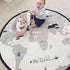 World Map Round Crawling Play Mat