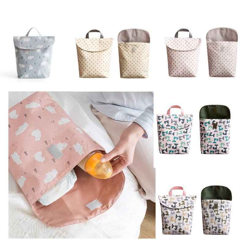 Cute Print Diaper Storage Bag with Size Options