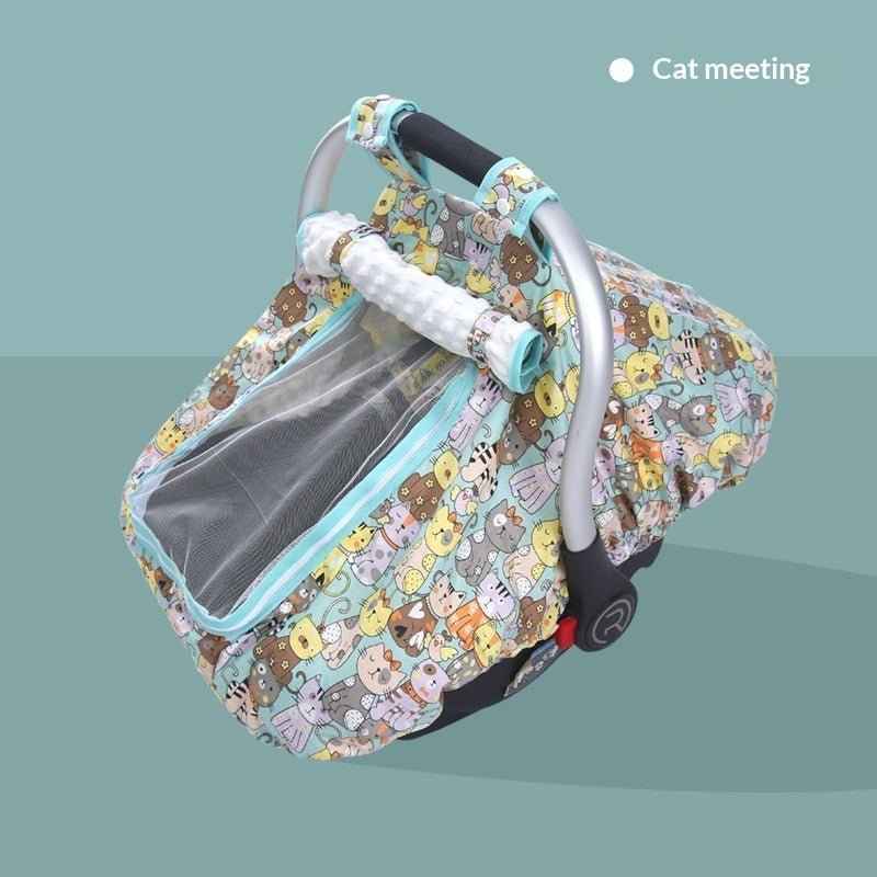 Baby Car Seat Canopy Cover with Mosquito Net