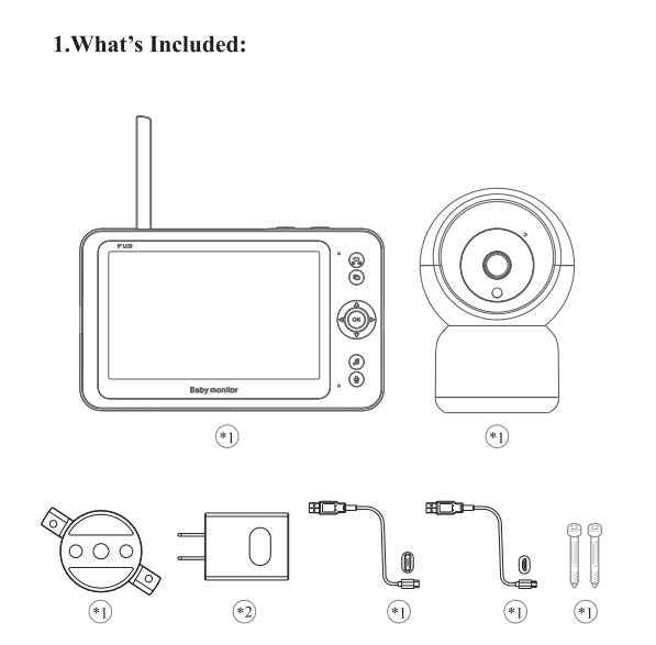 5 Inch 1080P HD Baby Monitor