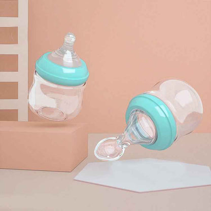 Borosilicate Glass Baby Feeding Bottle with Spoon