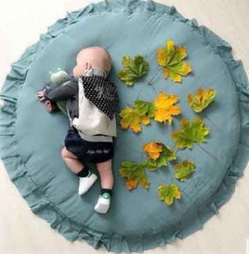 Round Cotton Padded Play Mat for Babies