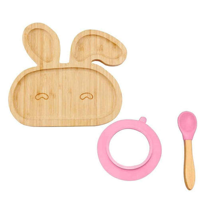 Bamboo Bowl &amp; Spoon Feeding Set for Toddlers