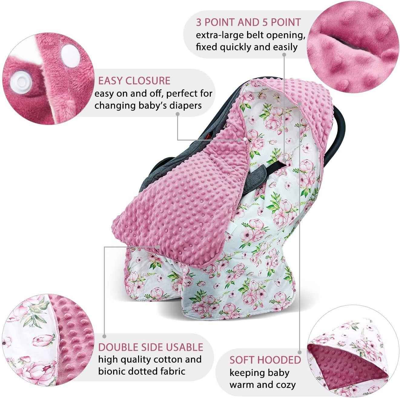 Hooded Flannel Swaddle Blanket for Newborns