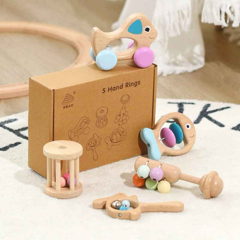 Wooden Beech Educational Toy for Newborns