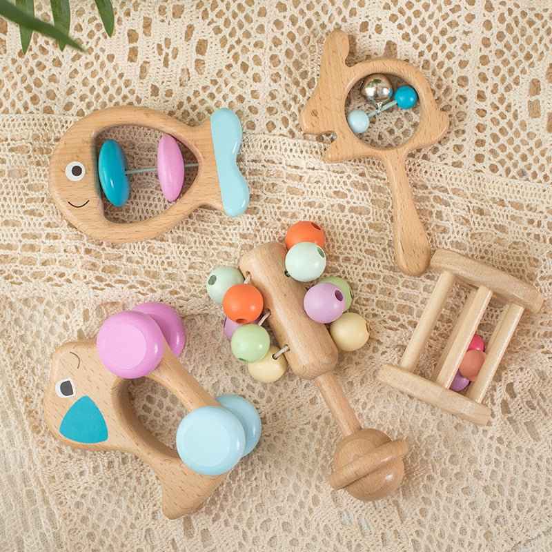 Wooden Beech Educational Toy for Newborns