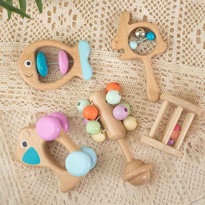 Wooden Beech Educational Toy for Newborns
