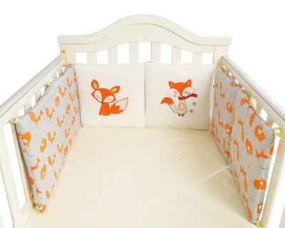 Cotton Padded Crib Bumper Bed Set