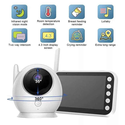 4.3 Inch Baby Monitor with Night Vision &amp; Two-Way Audio