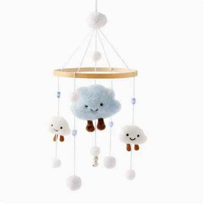 Cloud Hair Ball Baby Bed Pendant &amp; Bell