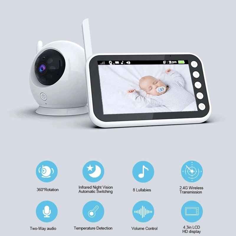 4.3 Inch Baby Monitor with Night Vision &amp; Two-Way Audio