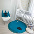 Round Plush Play Mat with Drawstring Storage