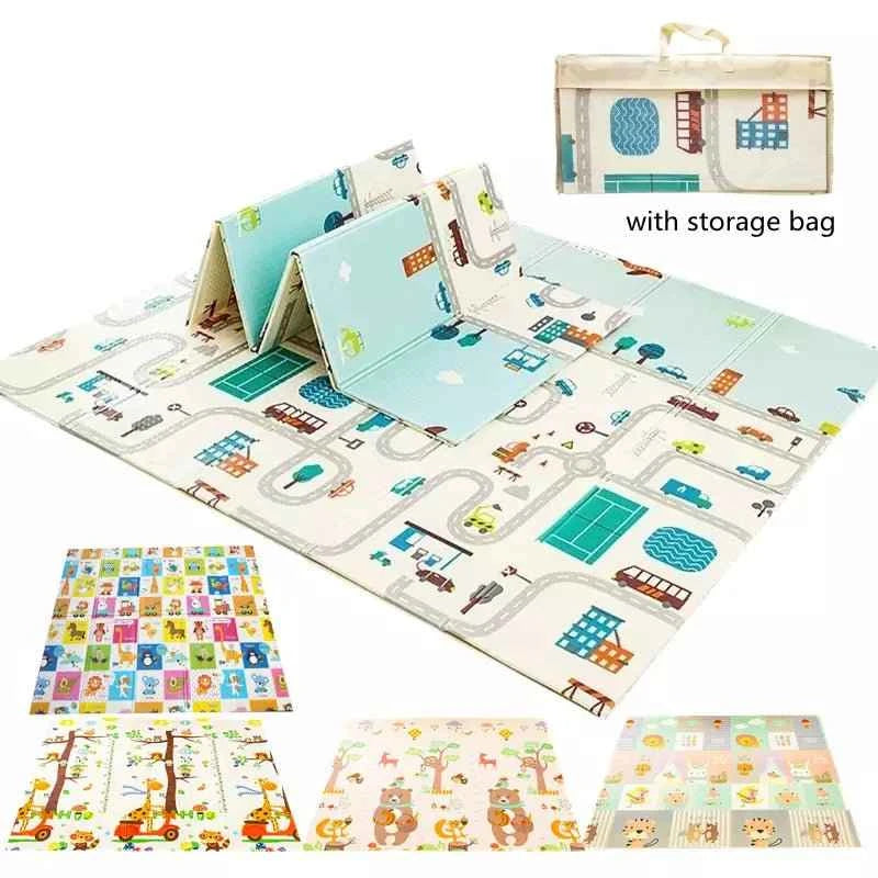 Foldable Foam Play Mat with Cartoon Print