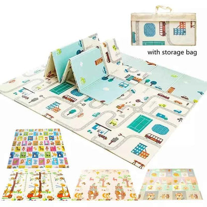 Foldable Foam Play Mat with Cartoon Print