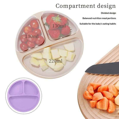 Silicone Divided Feeding Tray for Babies