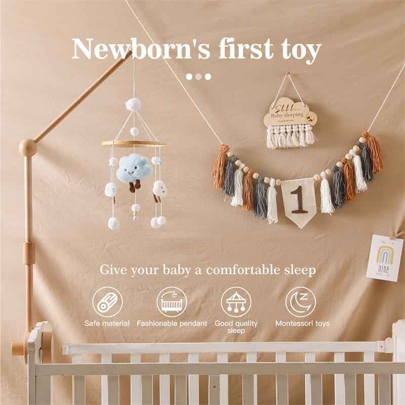 Cloud Hair Ball Baby Bed Pendant &amp; Bell