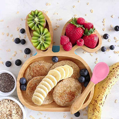 Bamboo Bowl &amp; Spoon Feeding Set for Toddlers