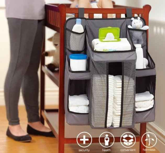 Baby Diaper Organizer for Crib &amp; Nursery