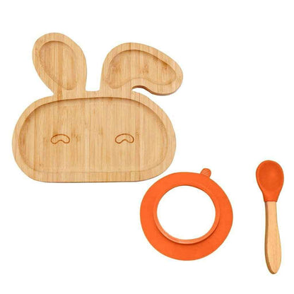 Bamboo Bowl &amp; Spoon Feeding Set for Toddlers