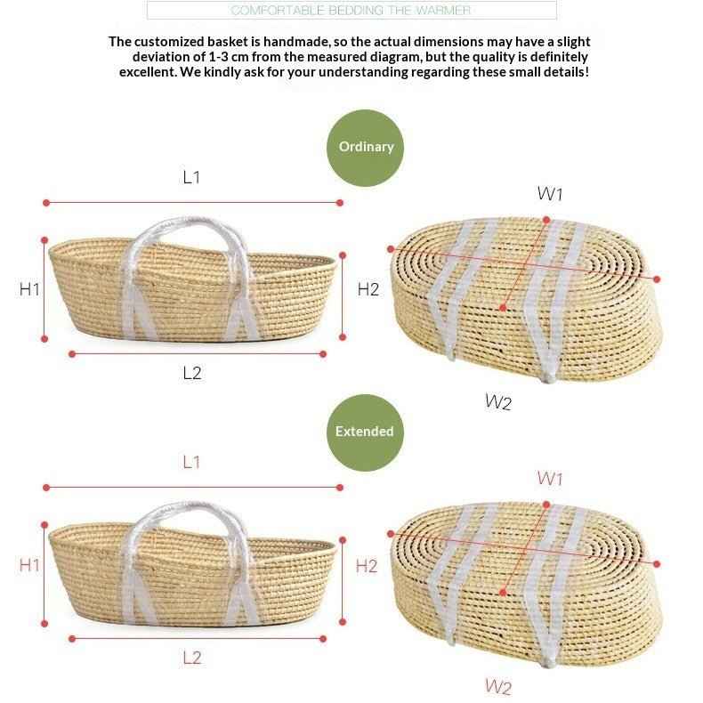 Portable Woven Corn Husk Baby Bassinet